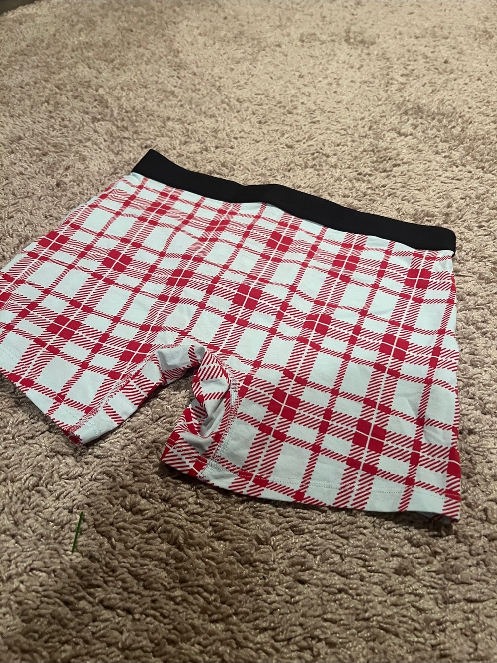 Tommy John Red and White Plaid Boxer Briefs with Black Waistband NWT! - Picture 5 of 5